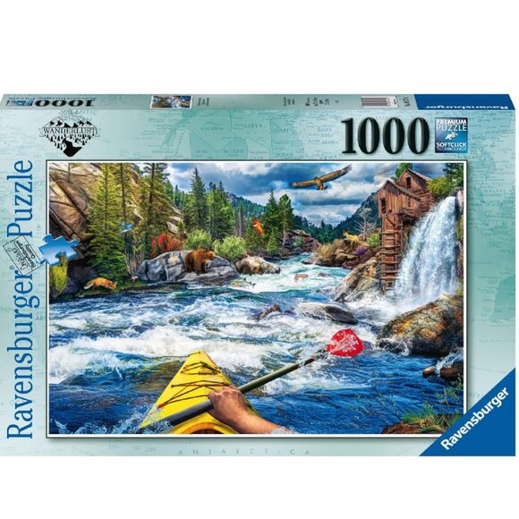 New sealed Ravensburger 1000pcs Adult Puzzle- White Water Kayaking - Picture 1 of 16